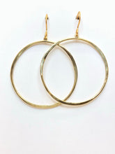 14k Classic Hammered Hoop earrings CUSTOM
